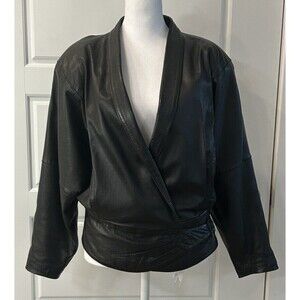 Vintage Playboy Womens 100% Genuine Leather Jacket Rare Size EU 34 (XS-S)
